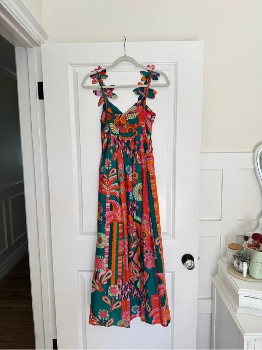 FARM Rio x Anthropologie Pleated Palm Midi Dress - Picture 6 of 9